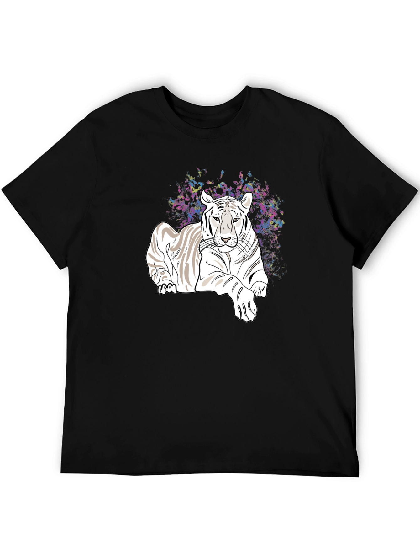 Tiger Graphic Tee - Black Casual T-Shirt