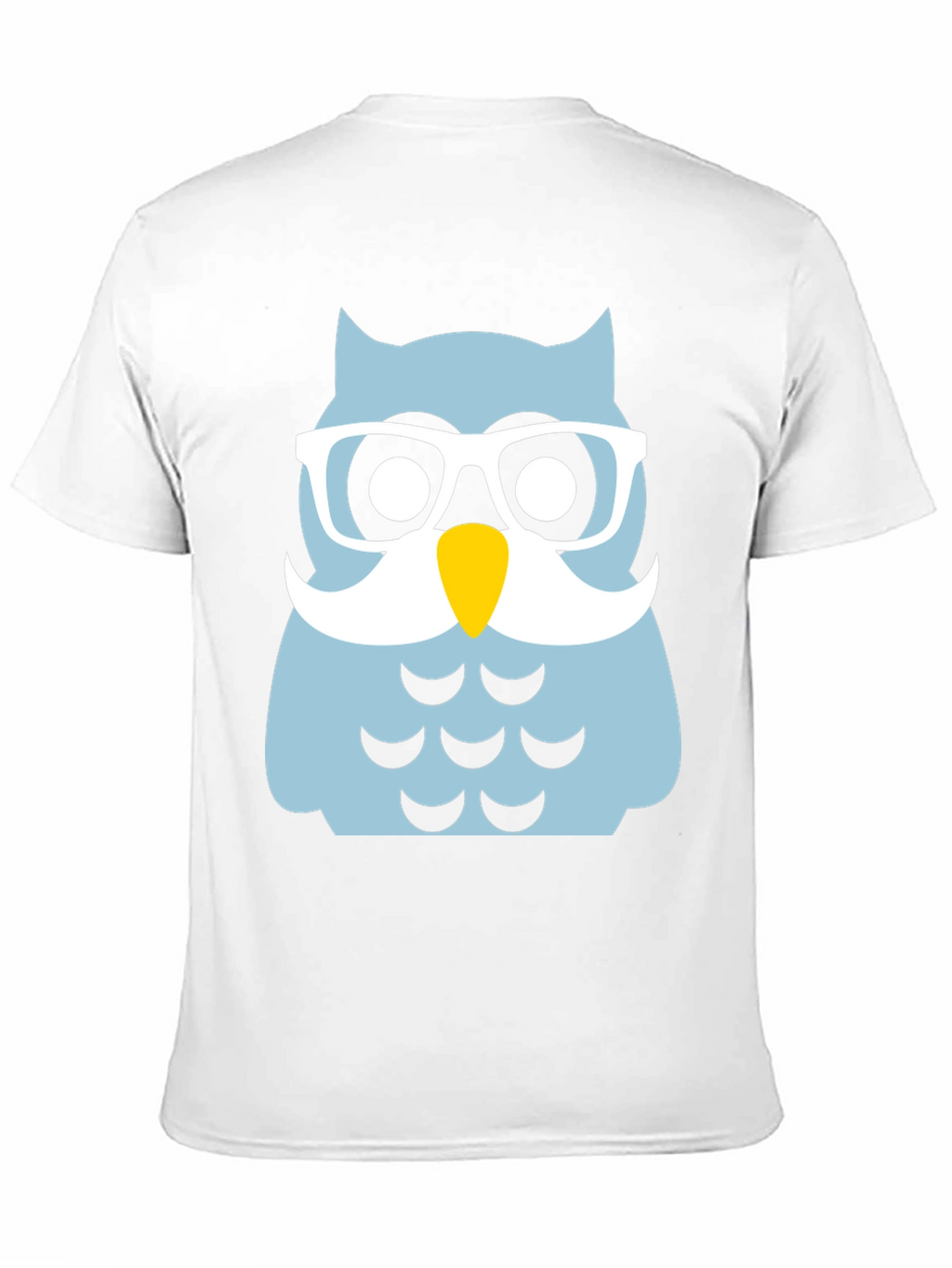 Funny Owl with Glasses Black T-Shirt