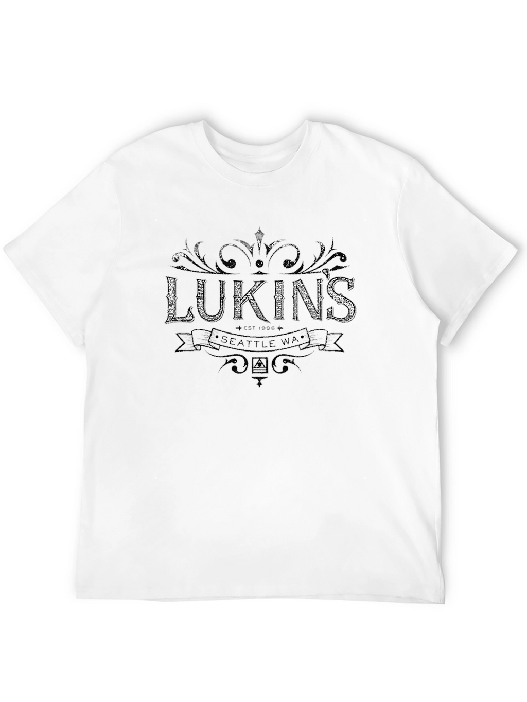 Lukins Seattle WA Black Graphic Tee