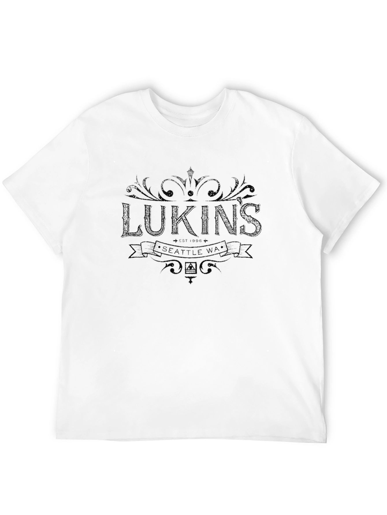 Lukins Seattle WA Black Graphic Tee