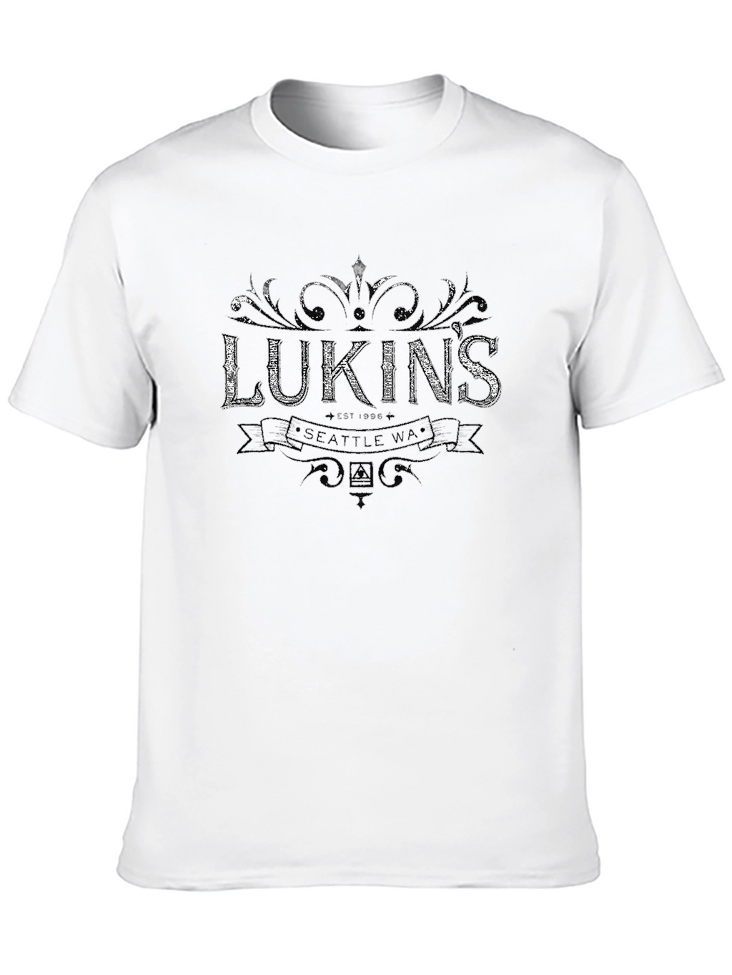 Lukins Seattle WA Black Graphic Tee
