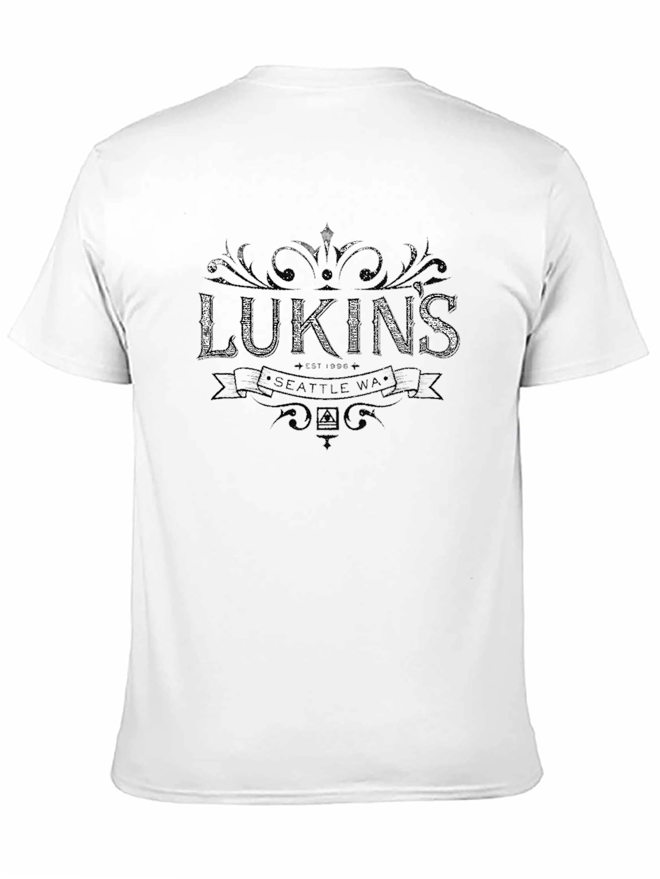Lukins Seattle WA Black Graphic Tee