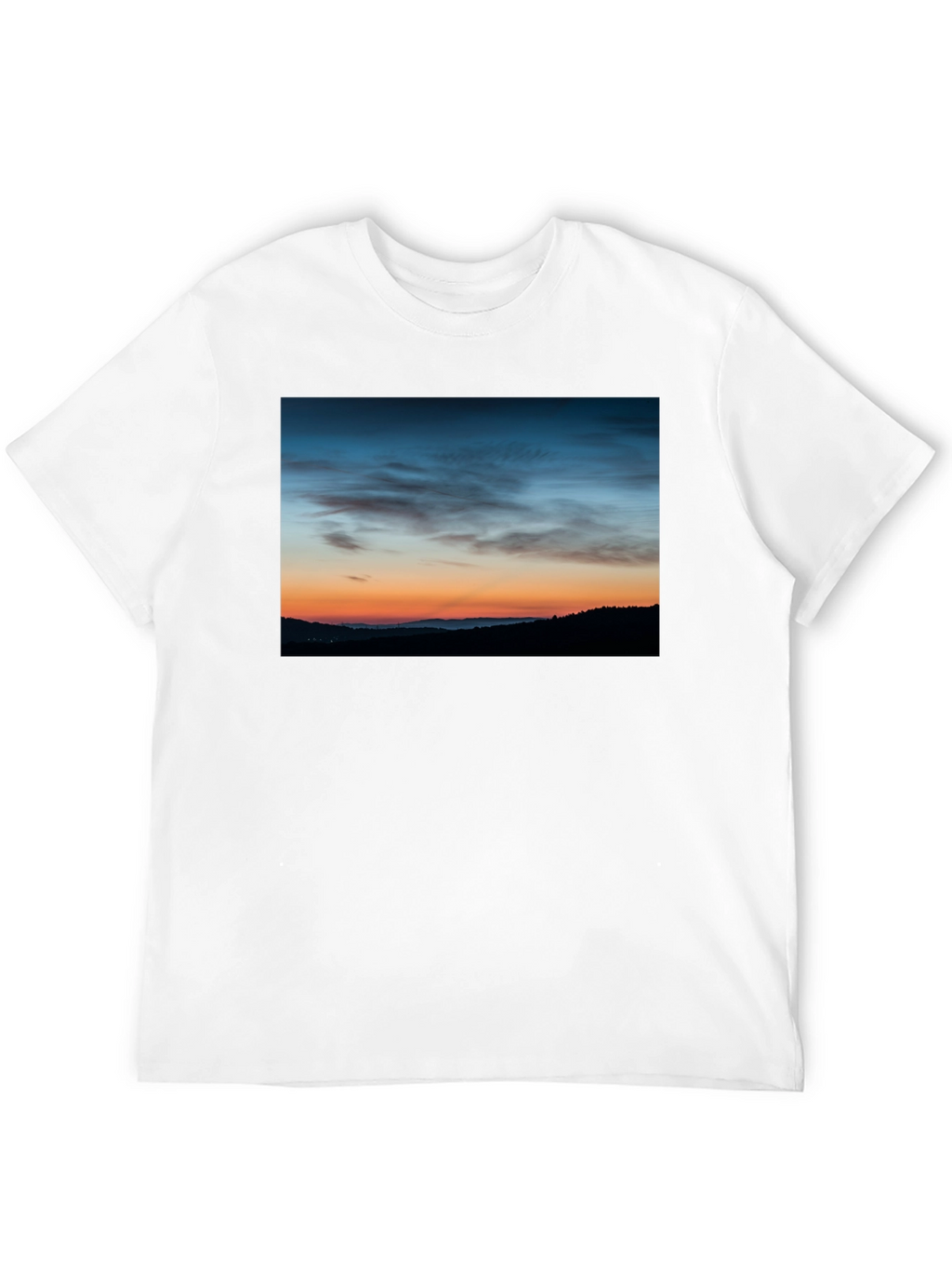 Sunset Landscape Graphic Tee - Mens Black T-Shirt