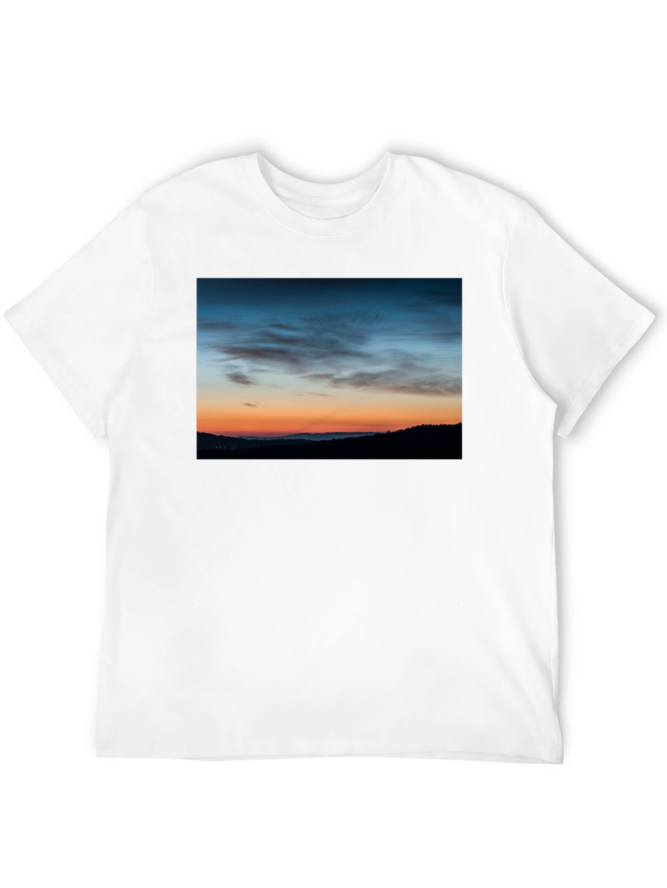 Sunset Landscape Graphic Tee - Mens Black T-Shirt