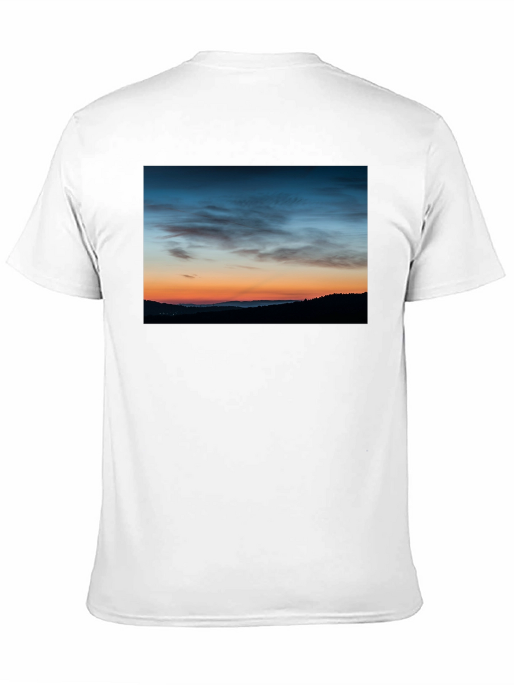 Sunset Landscape Graphic Tee - Mens Black T-Shirt