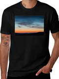 Sunset Landscape Graphic Tee - Mens Black T-Shirt