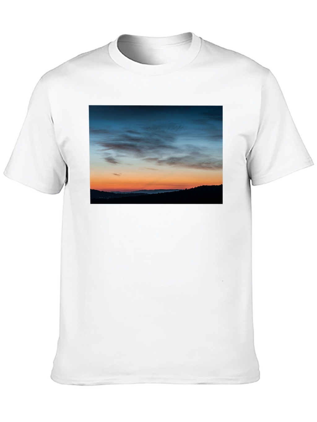 Sunset Landscape Graphic Tee - Mens Black T-Shirt