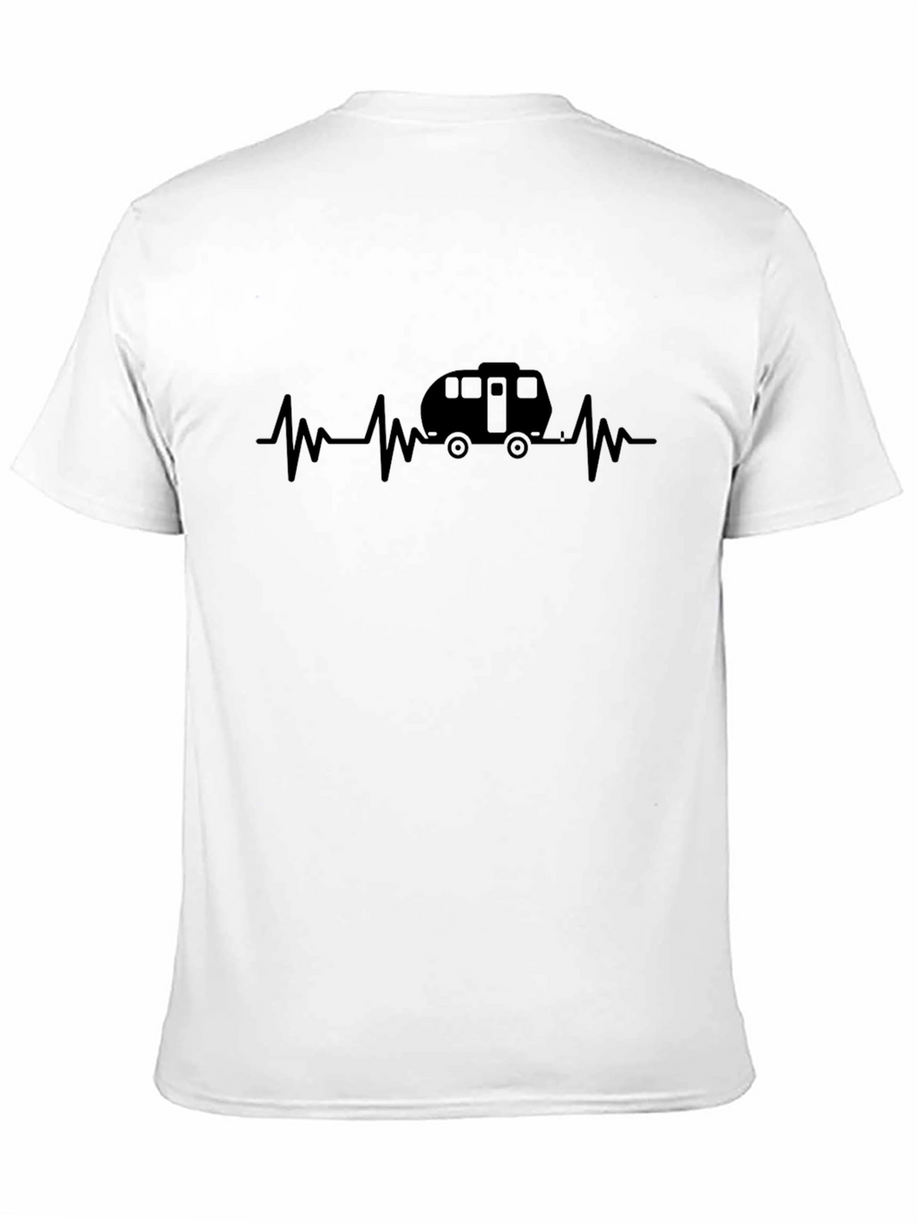 Camper Heartbeat T-Shirt - Black