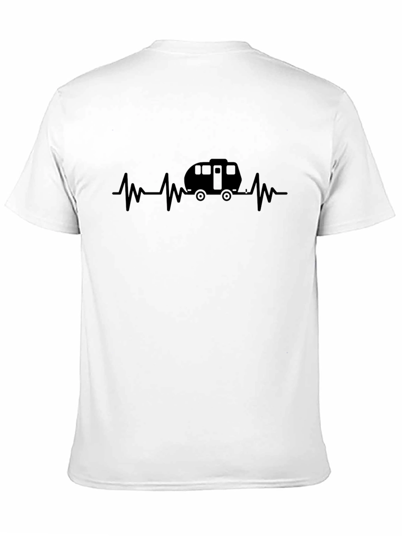 Camper Heartbeat T-Shirt - Black