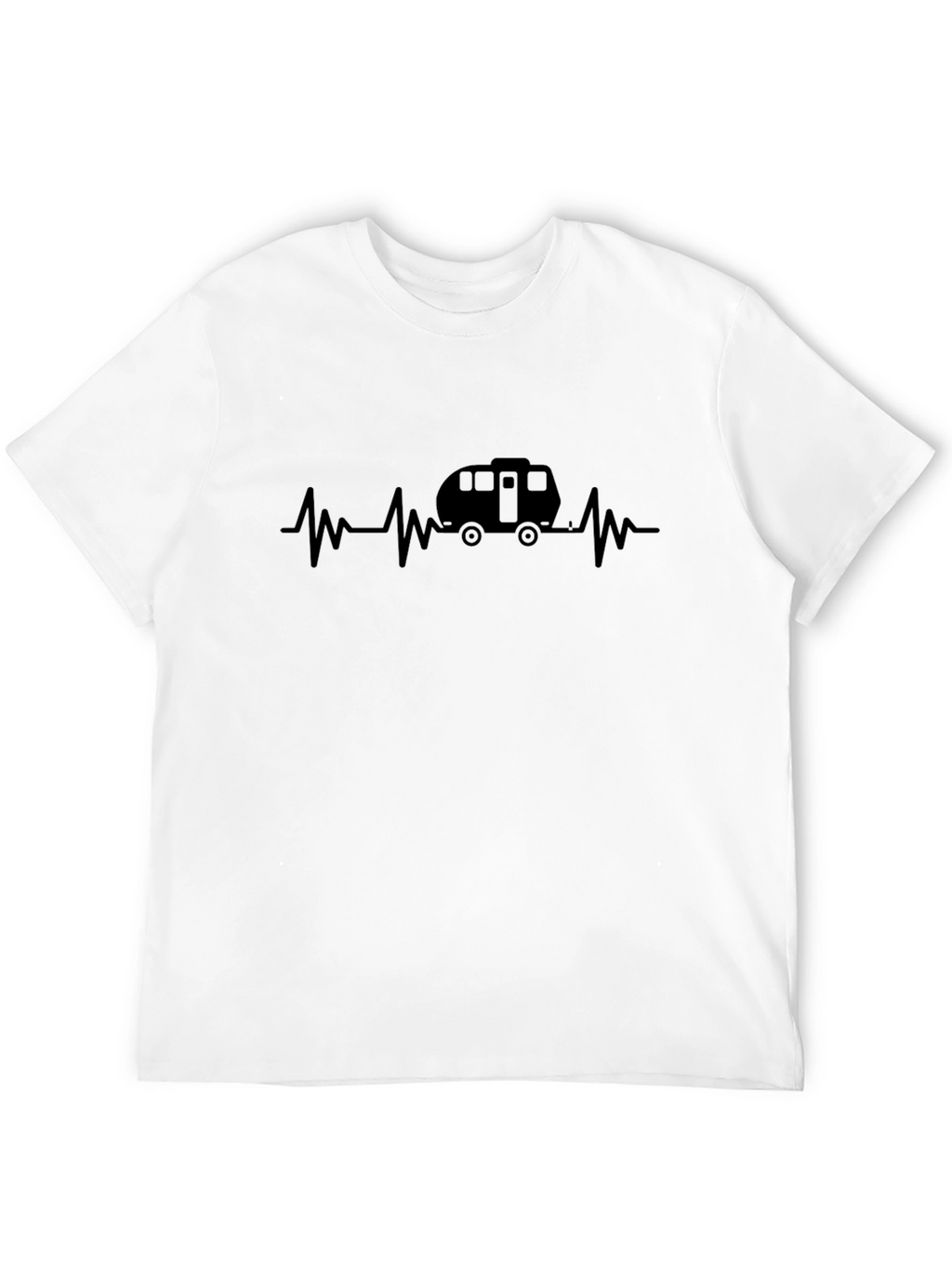 Camper Heartbeat T-Shirt - Black