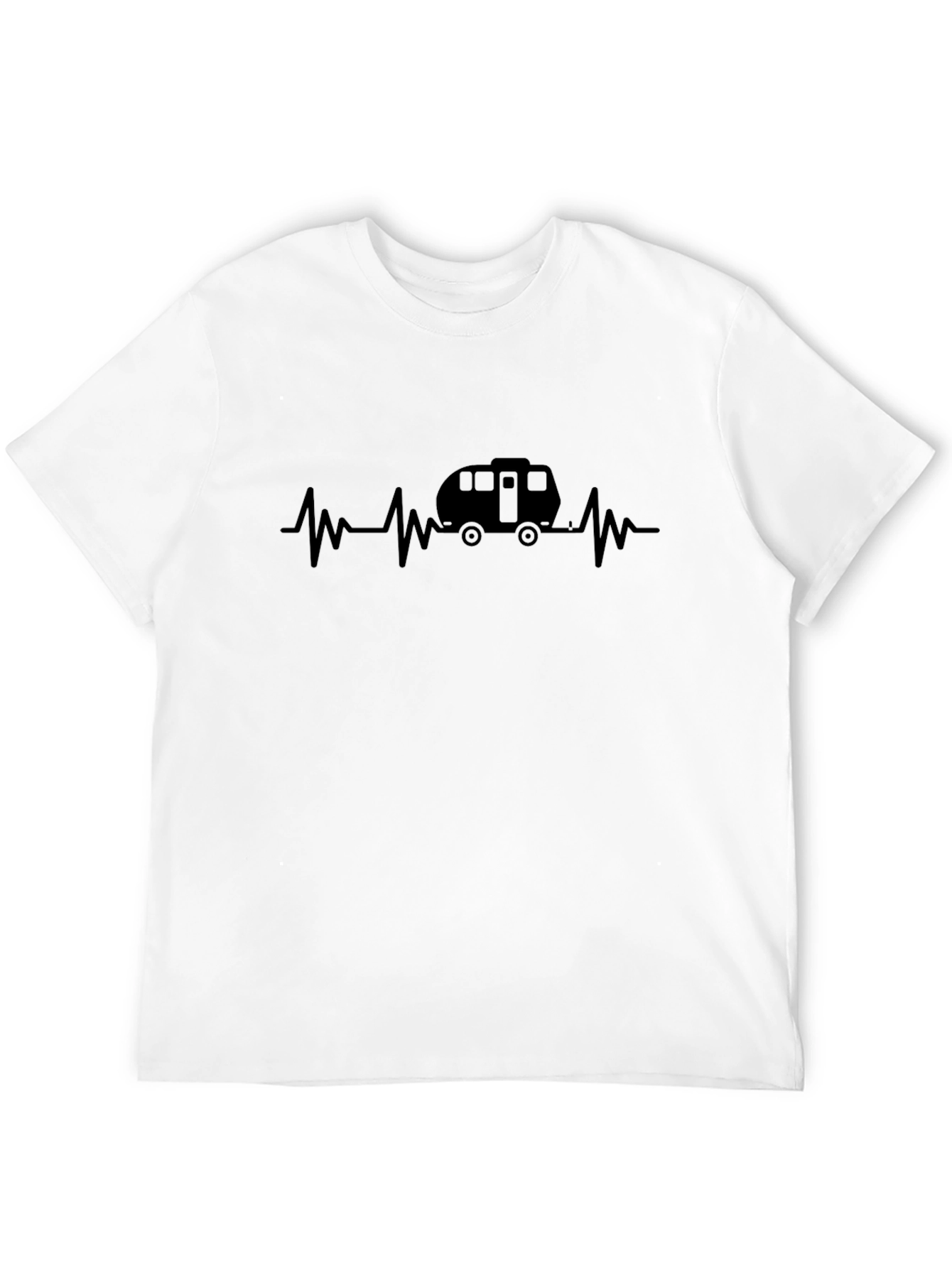 Camper Heartbeat T-Shirt - Black