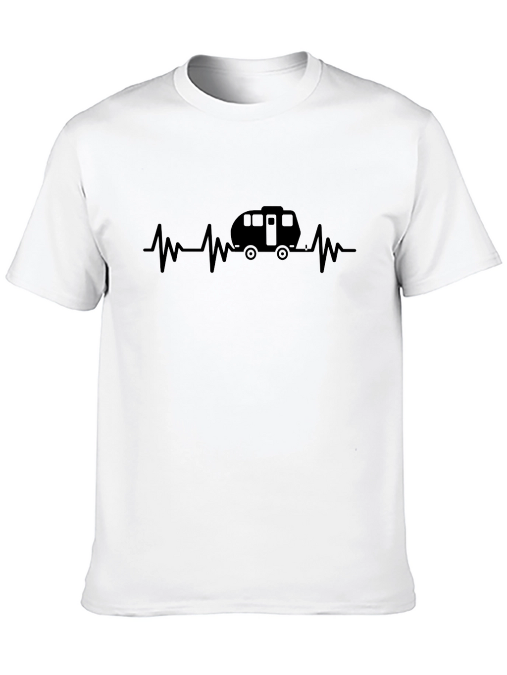 Camper Heartbeat T-Shirt - Black