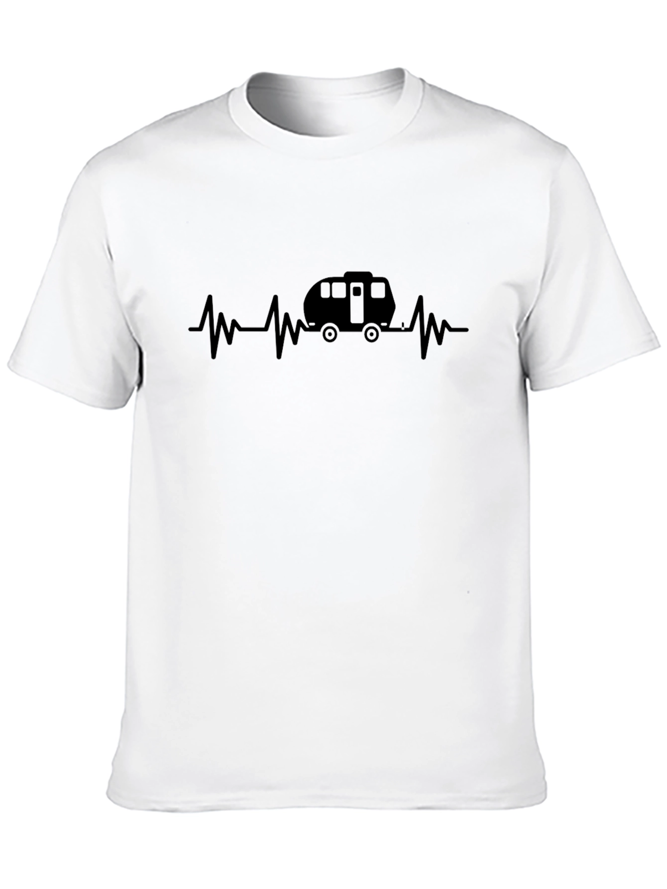 Camper Heartbeat T-Shirt - Black