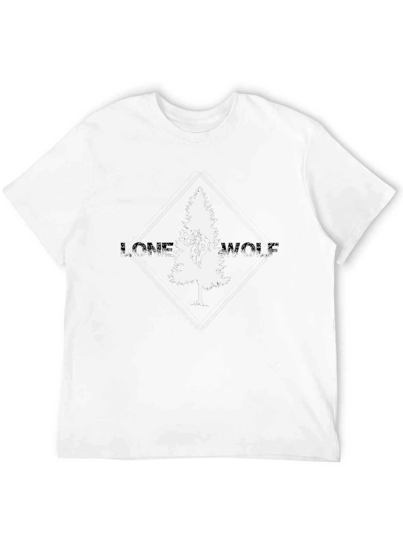 Lone Wolf Graphic Tee - Black Cotton T-Shirt
