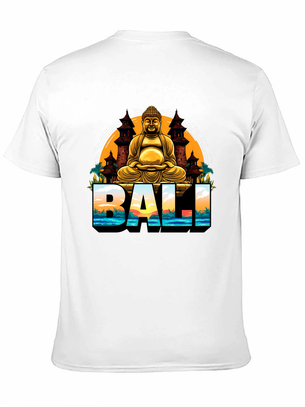 Bali Buddha Graphic Tee - Mens Black T-Shirt