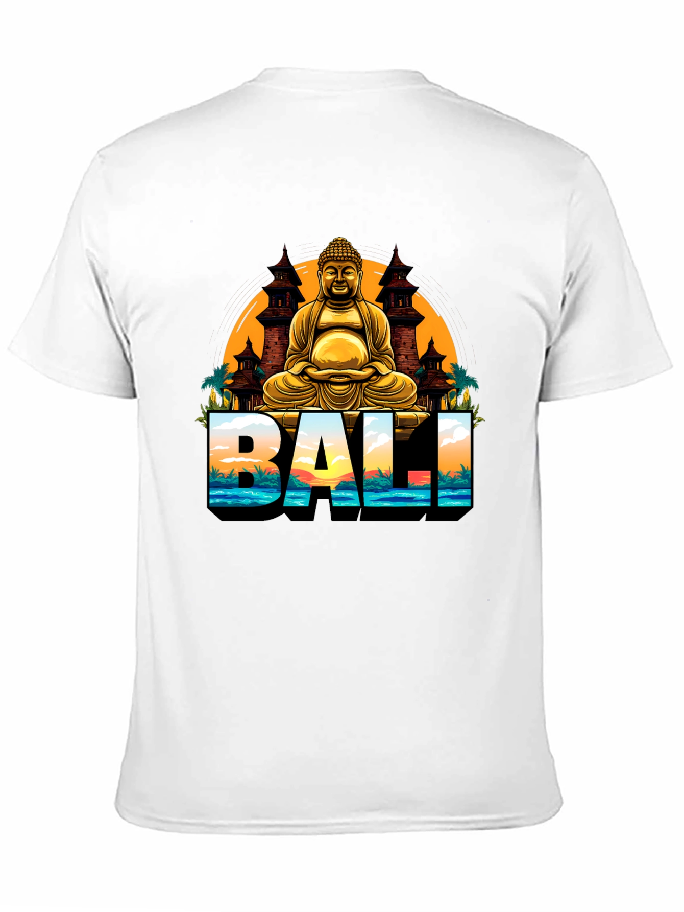 Bali Buddha Graphic Tee - Mens Black T-Shirt