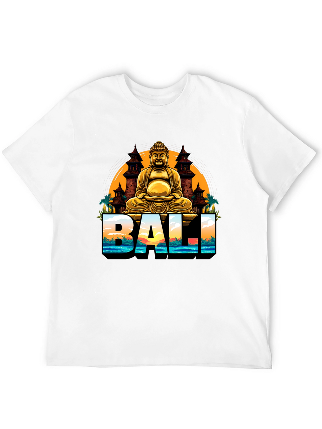 Bali Buddha Graphic Tee - Mens Black T-Shirt