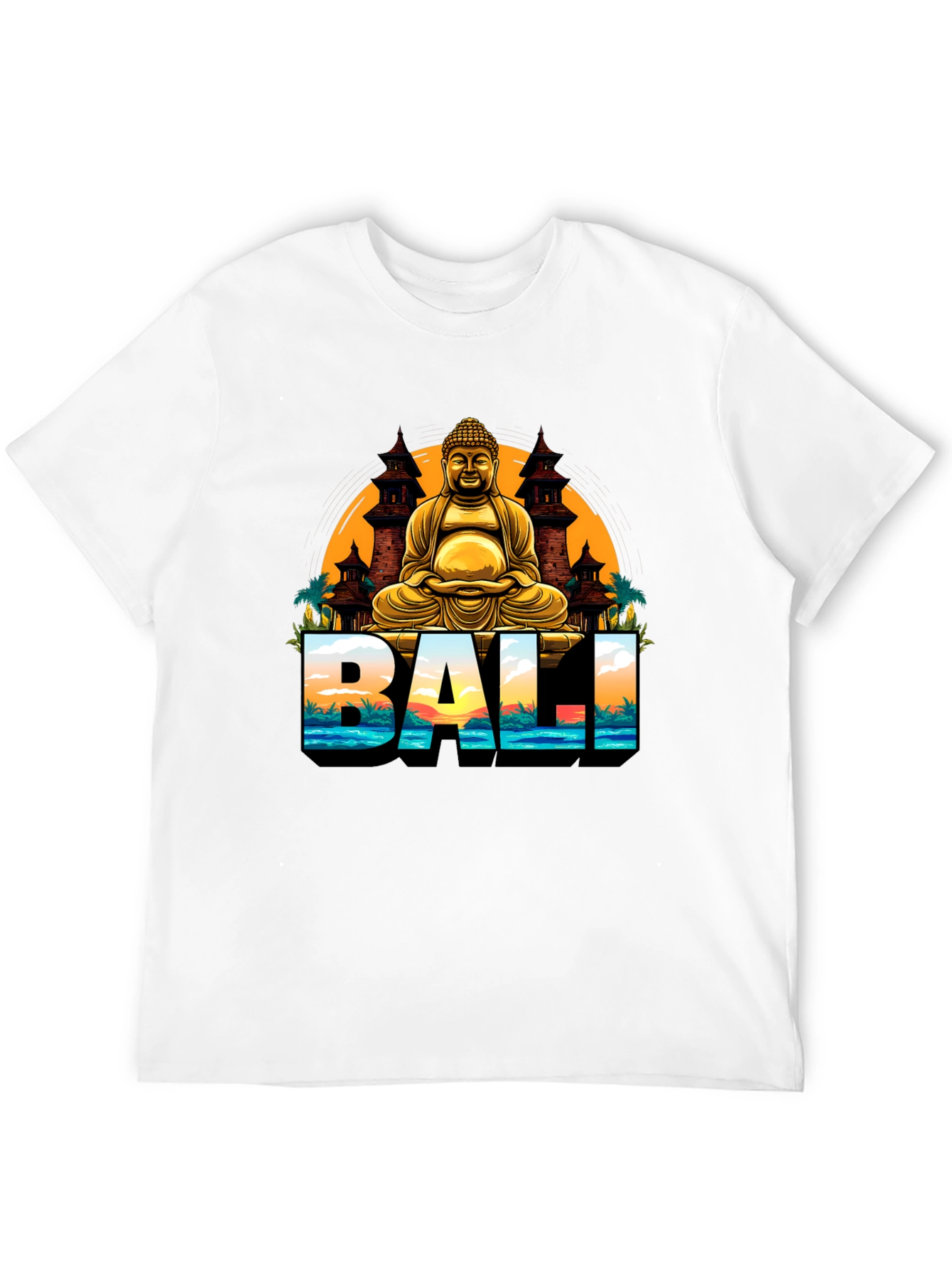 Bali Buddha Graphic Tee - Mens Black T-Shirt