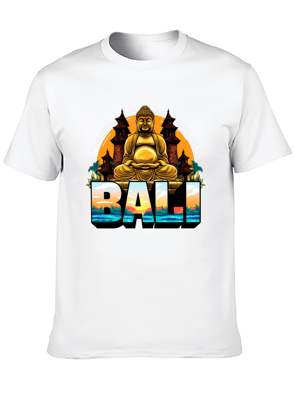 Bali Buddha Graphic Tee - Mens Black T-Shirt