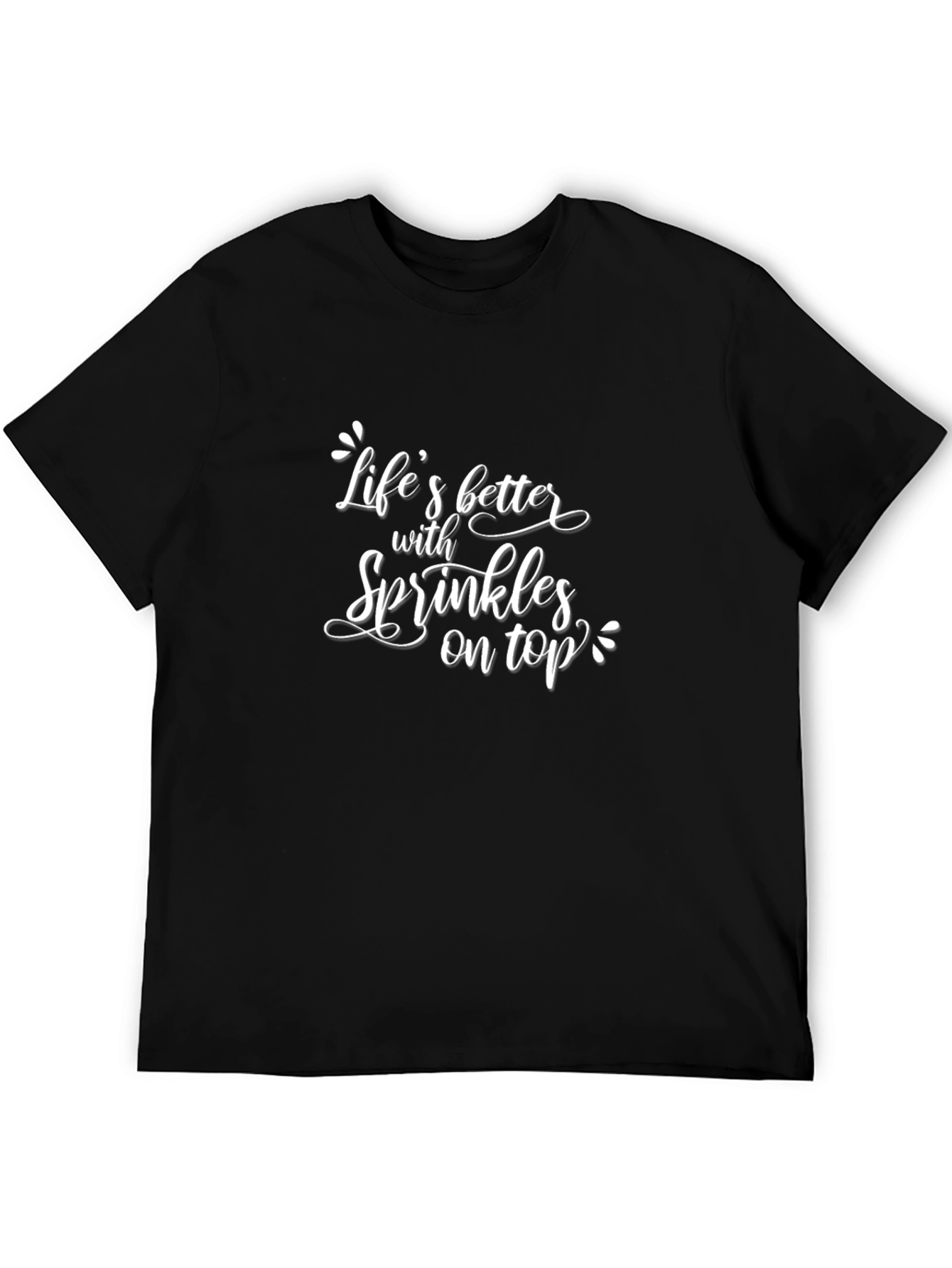 Lifes Better With Sprinkles Black T-Shirt