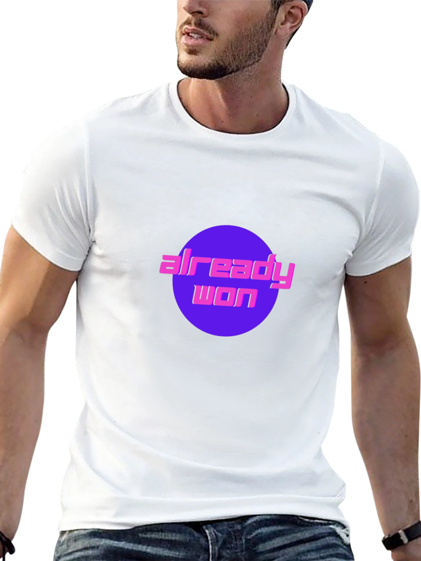 Already Won Graphic Tee - Black Cotton T-Shirt