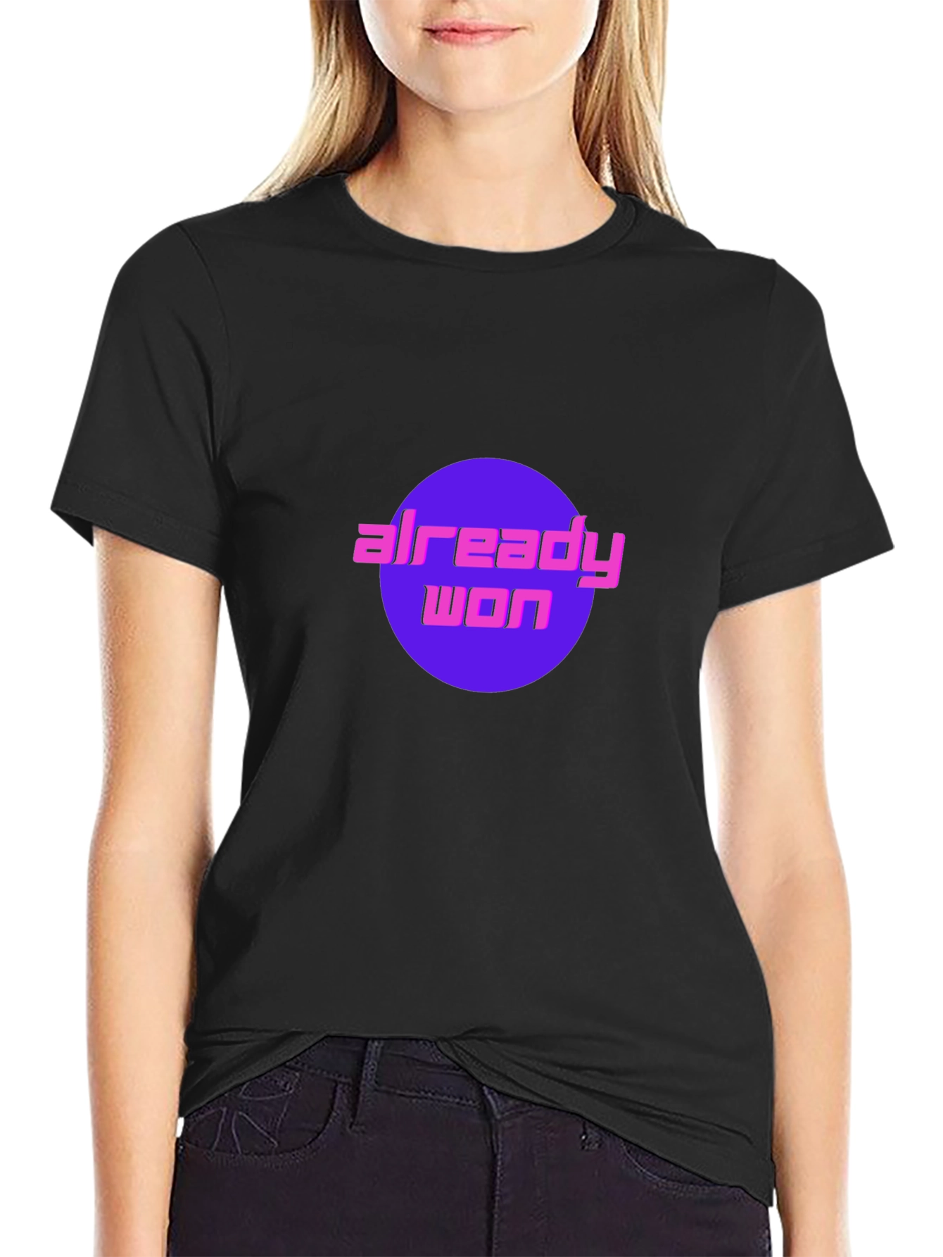 Already Won Graphic Tee - Black Cotton T-Shirt