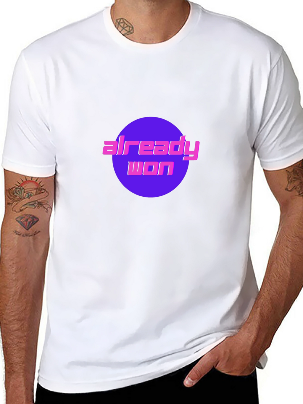 Already Won Graphic Tee - Black Cotton T-Shirt