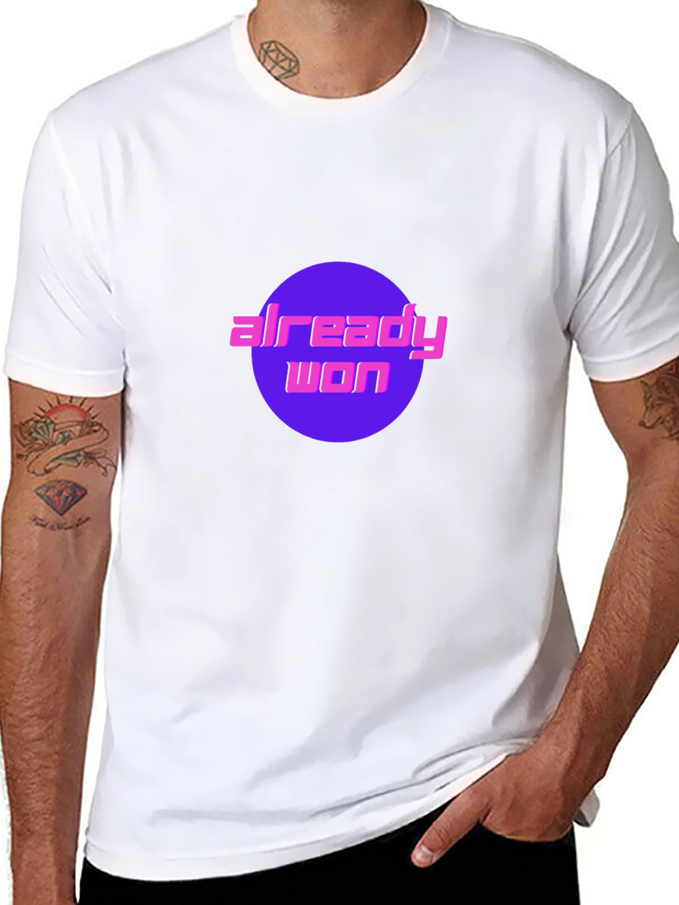 Already Won Graphic Tee - Black Cotton T-Shirt