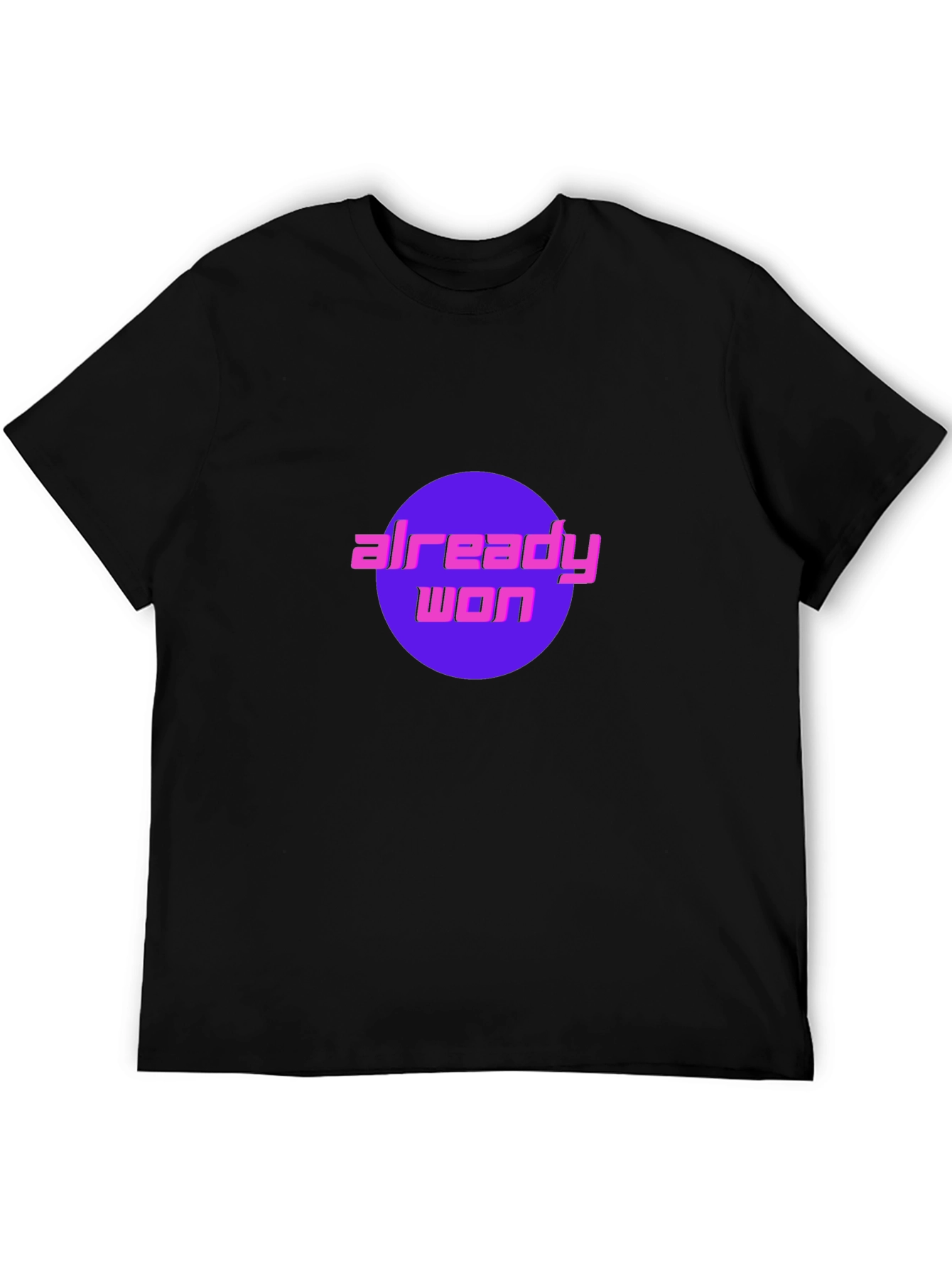Already Won Graphic Tee - Black Cotton T-Shirt