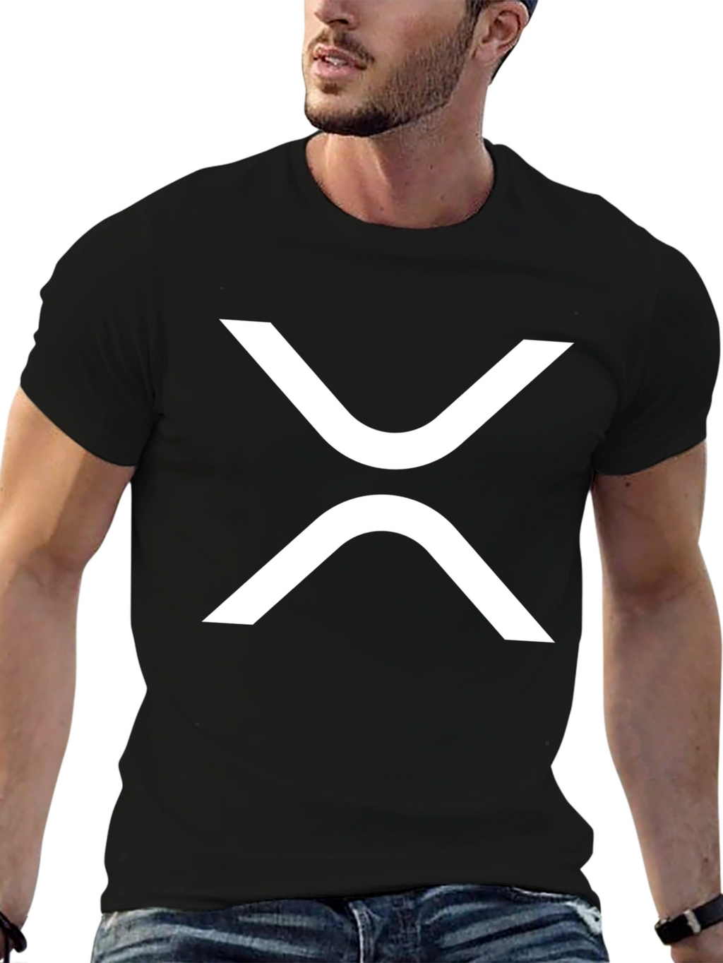 Ripple Crypto Black T-Shirt - Modern Graphic Tee