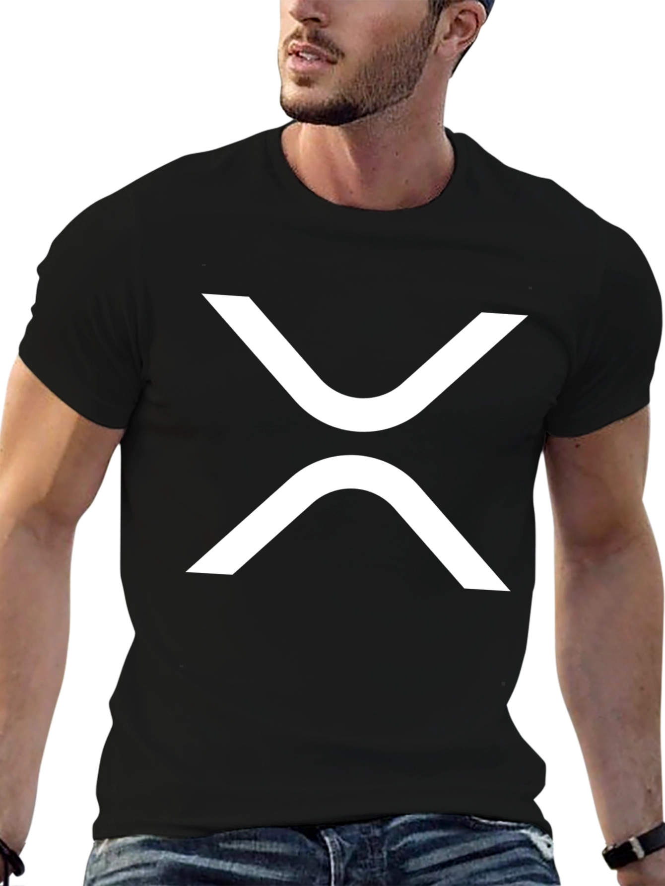 Ripple Crypto Black T-Shirt - Modern Graphic Tee