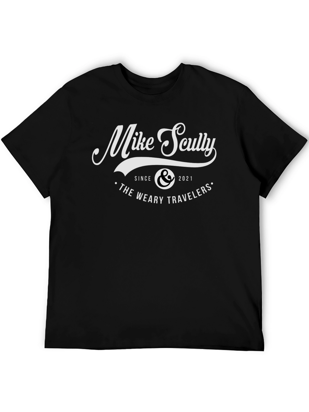 Mike Scully The Weary Travelers Black Graphic Tee