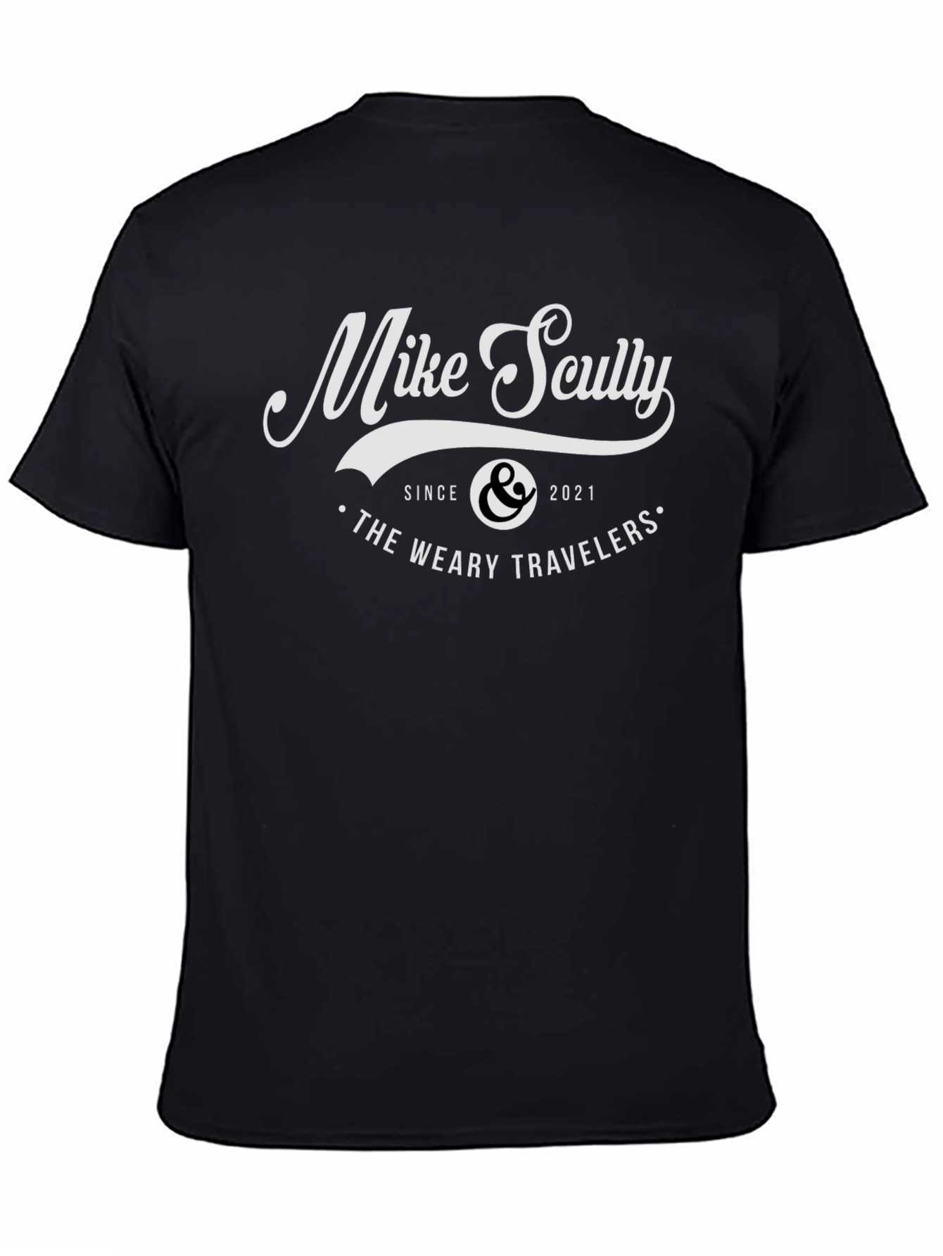 Mike Scully The Weary Travelers Black Graphic Tee