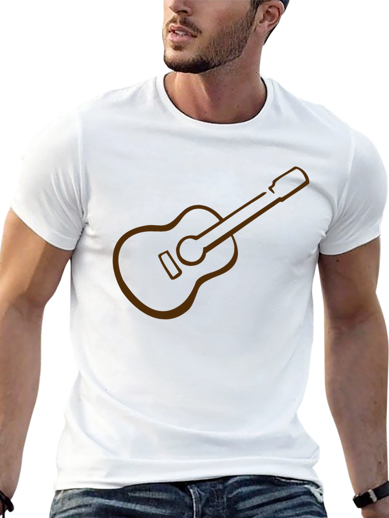 Guitar Graphic Tee - Casual Style