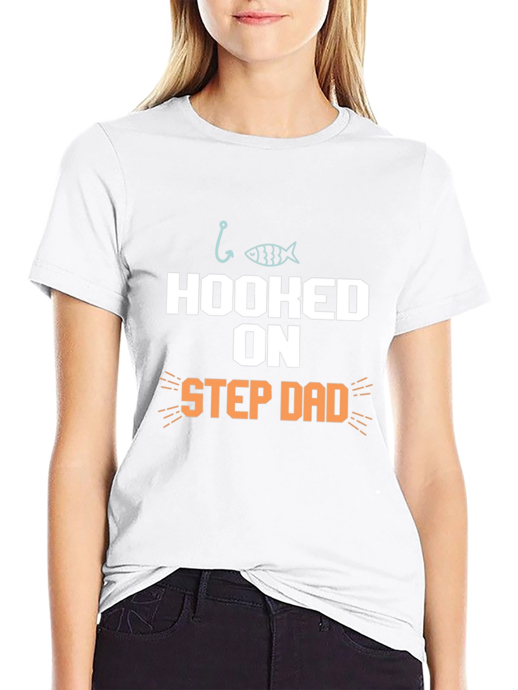Hooked on Step Dad Fishing T-Shirt
