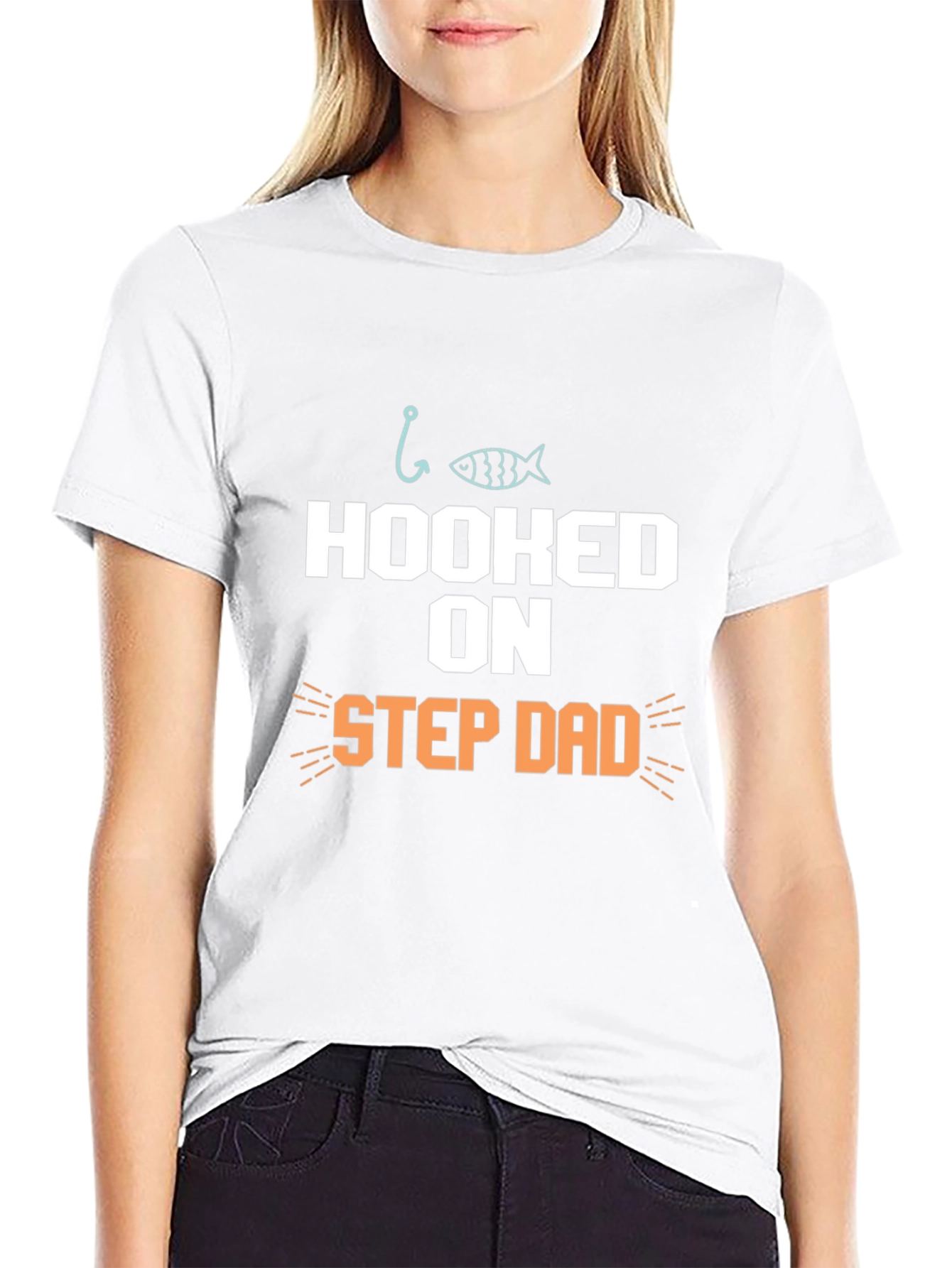 Hooked on Step Dad Fishing T-Shirt