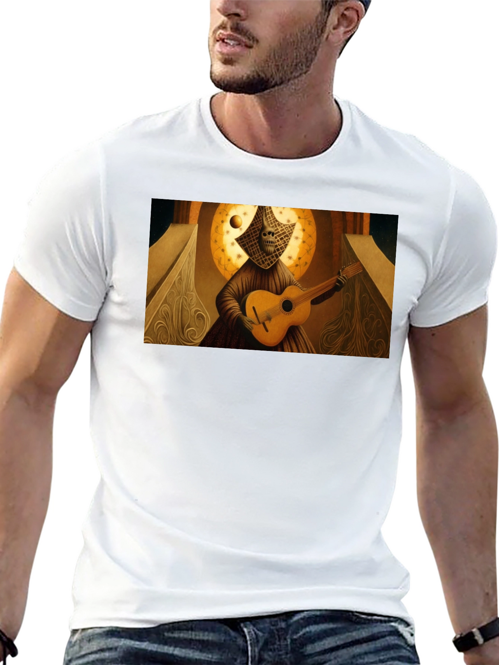 Unique Artistic Guitarist T-Shirt