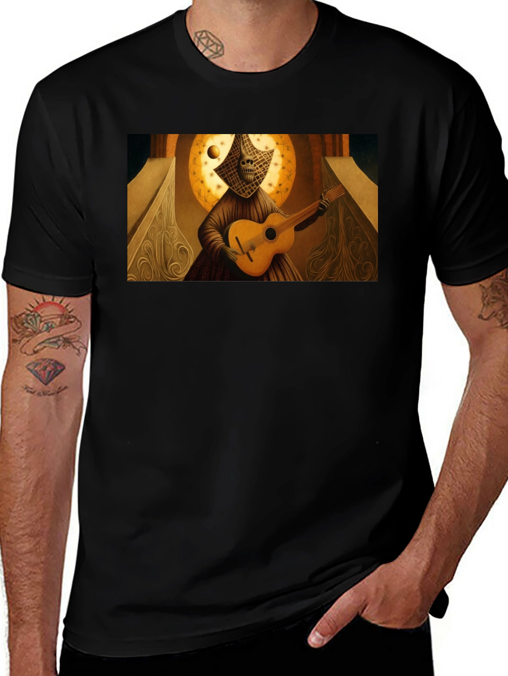 Unique Artistic Guitarist T-Shirt