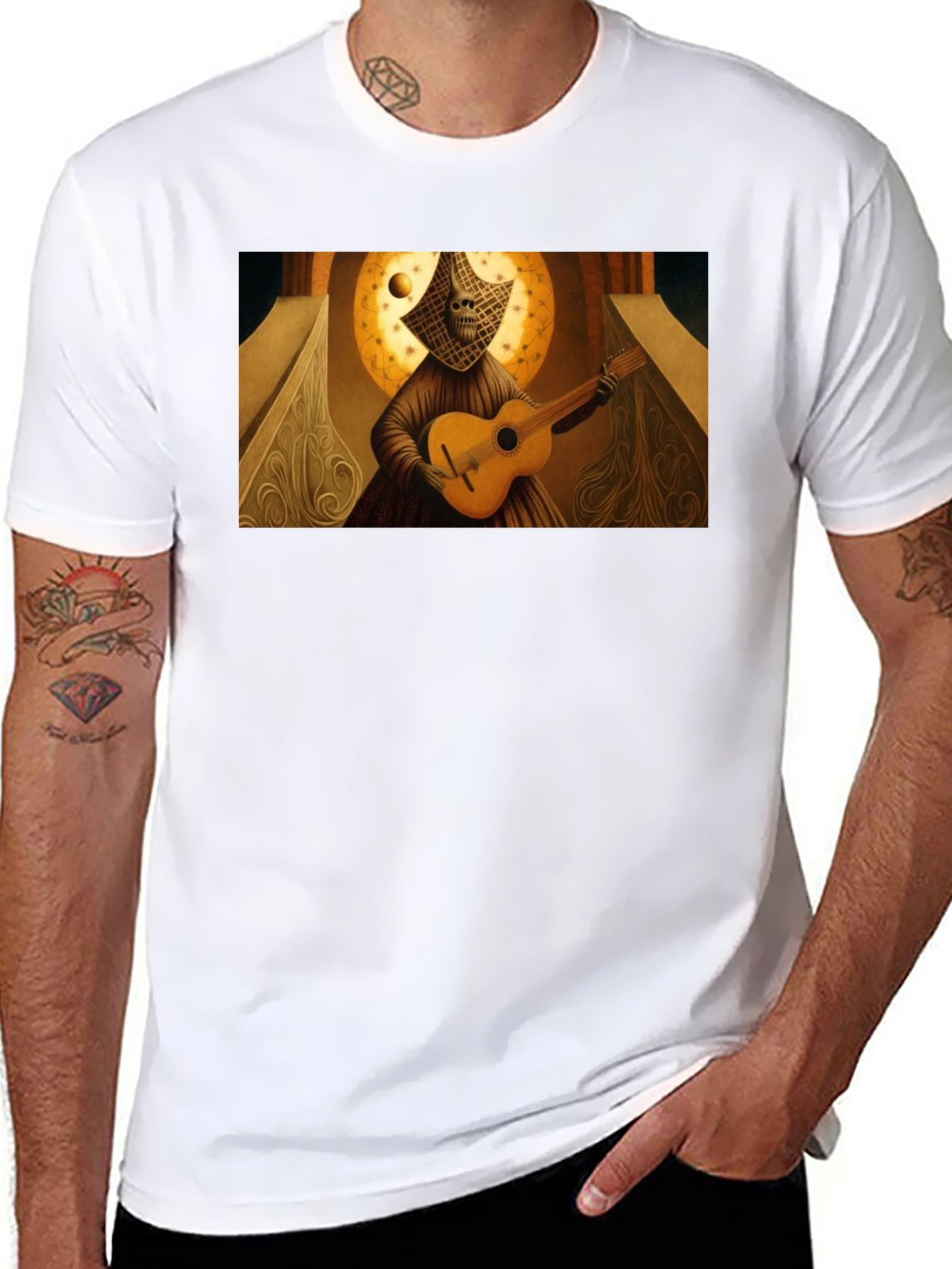 Unique Artistic Guitarist T-Shirt