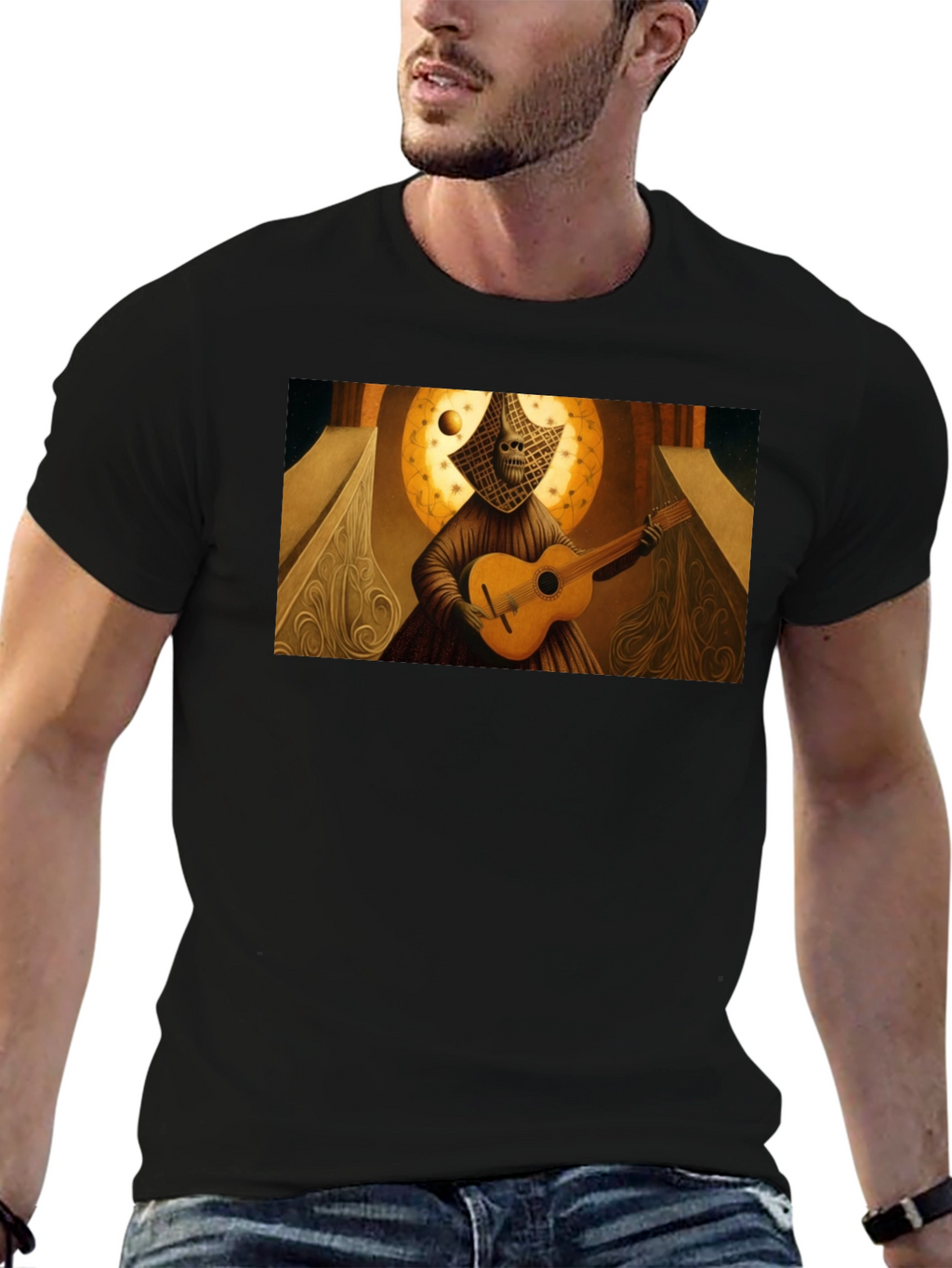 Unique Artistic Guitarist T-Shirt