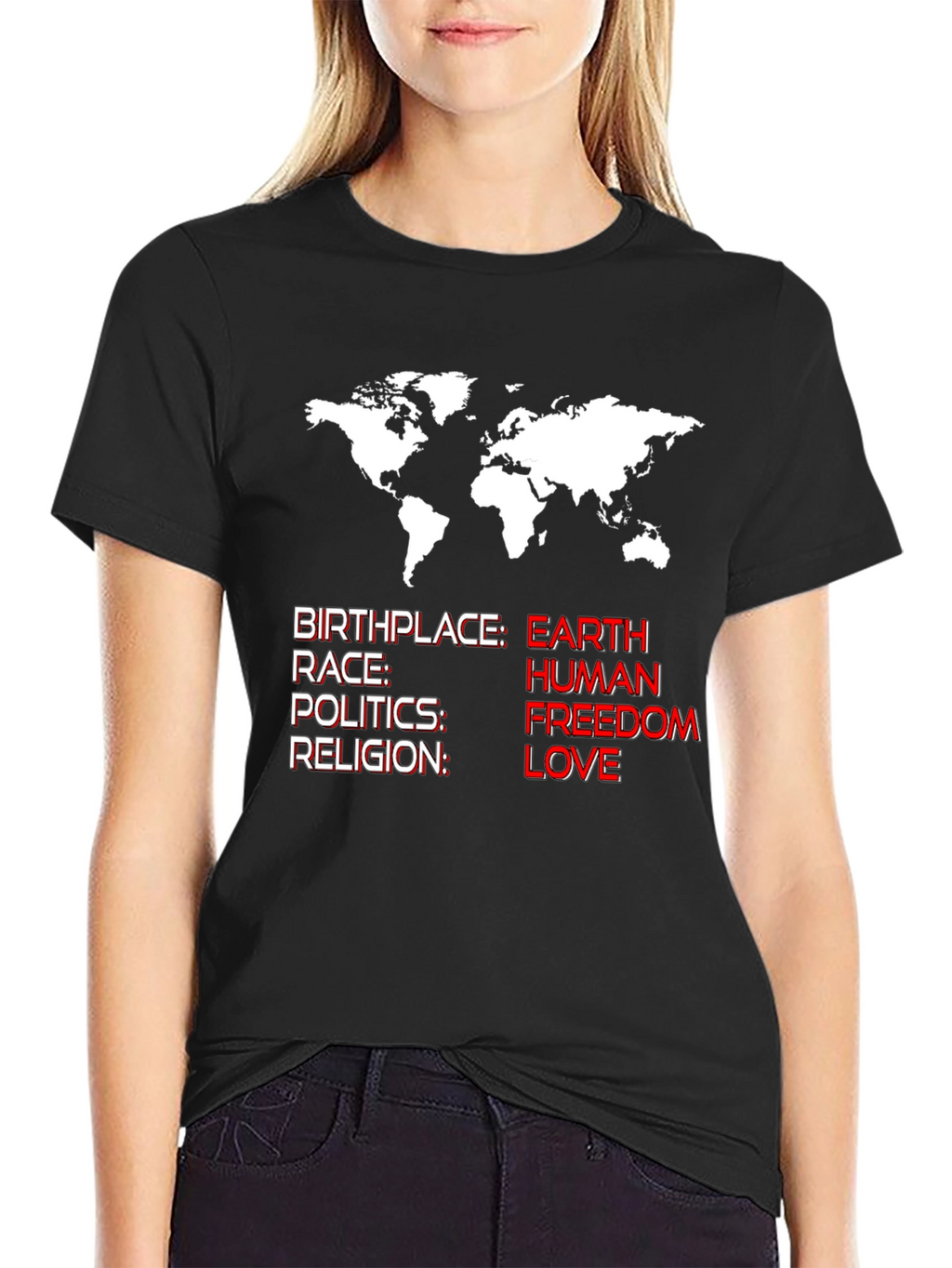 Earth Human Freedom Love T-Shirt