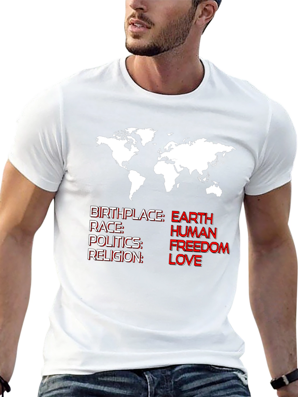 Earth Human Freedom Love T-Shirt