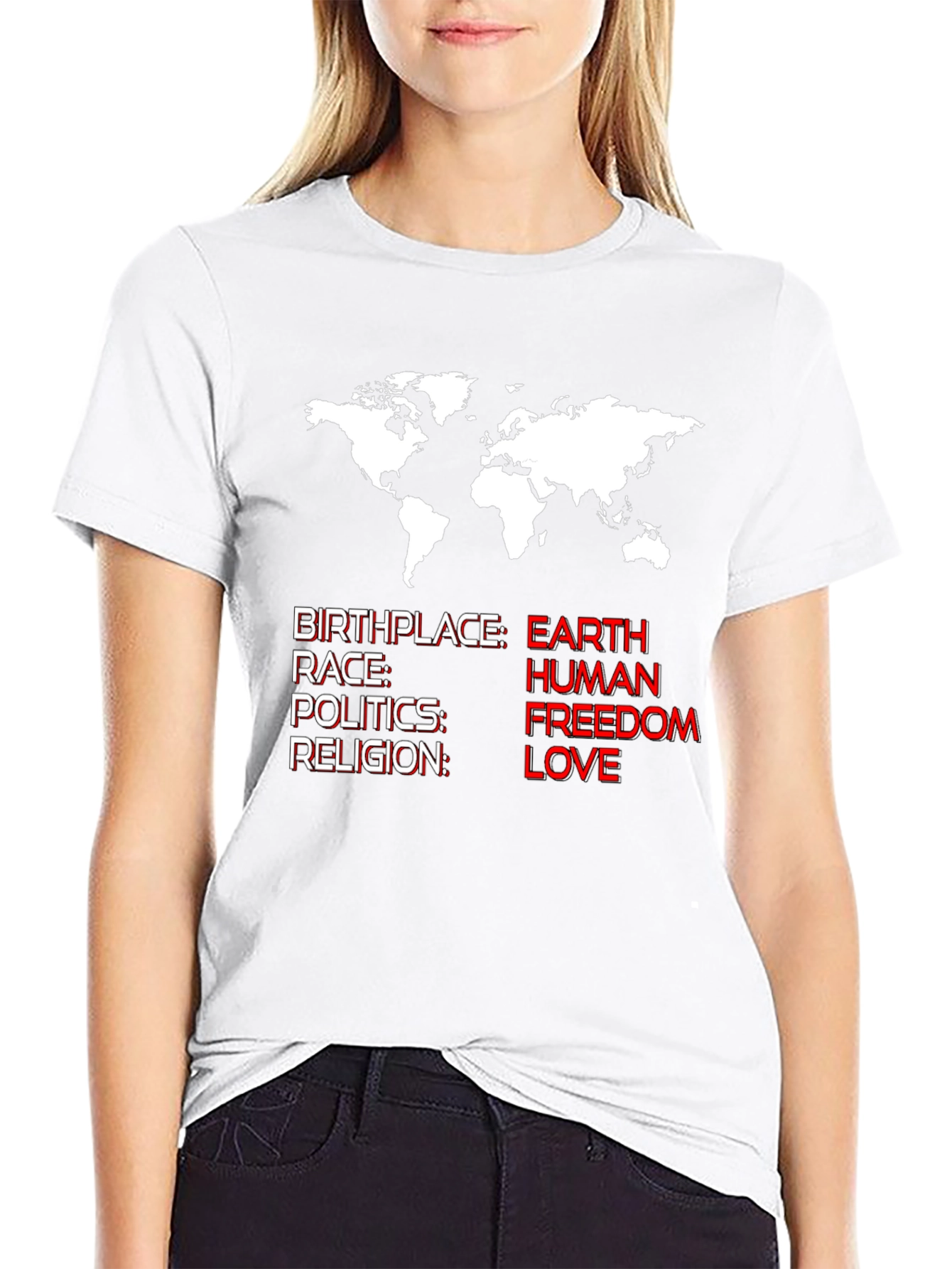 Earth Human Freedom Love T-Shirt