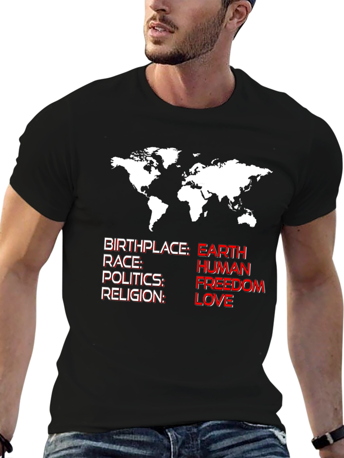 Earth Human Freedom Love T-Shirt