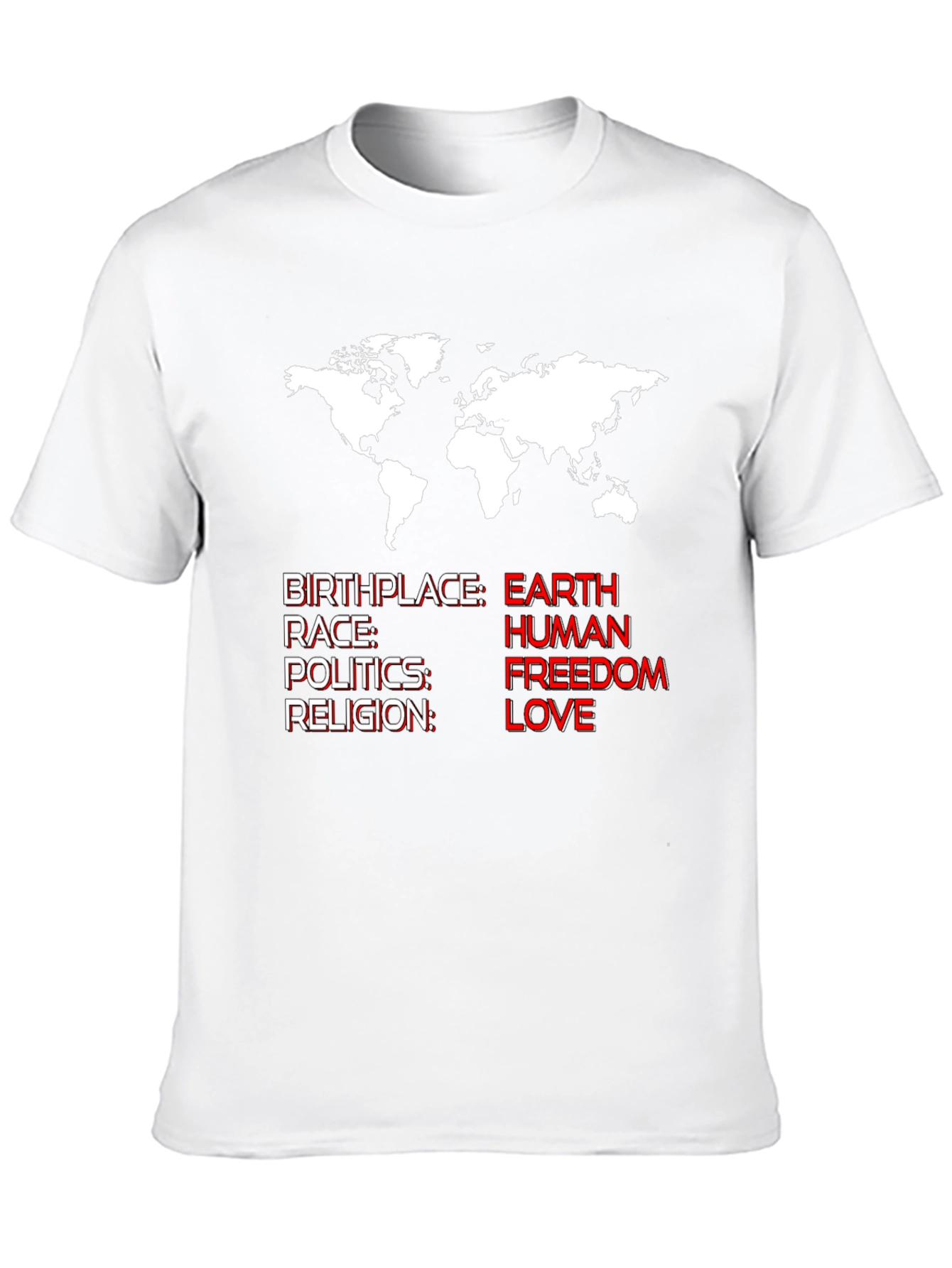 Earth Human Freedom Love T-Shirt