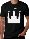 Castle Graphic Tee - Black Casual T-Shirt