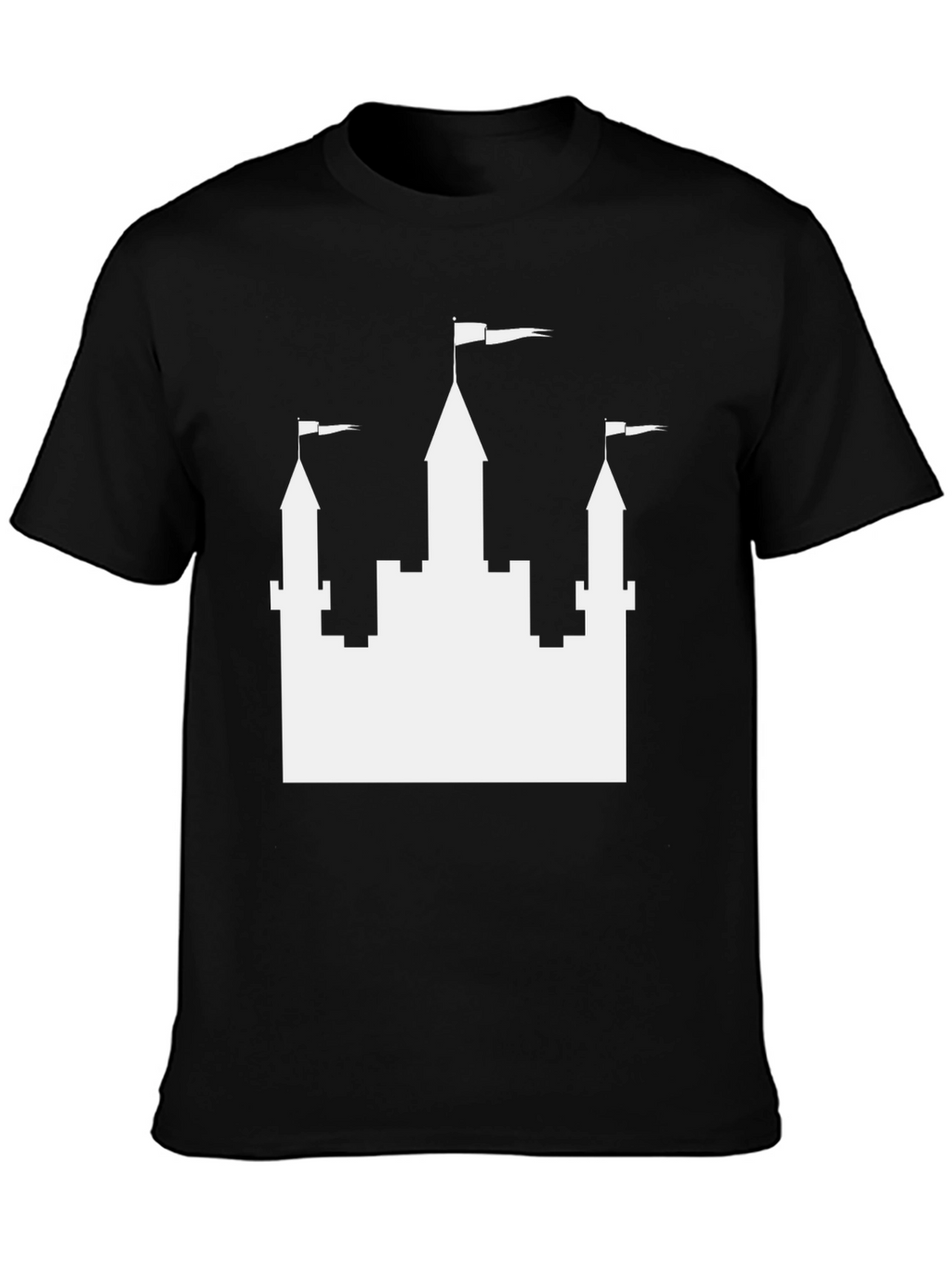 Castle Graphic Tee - Black Casual T-Shirt