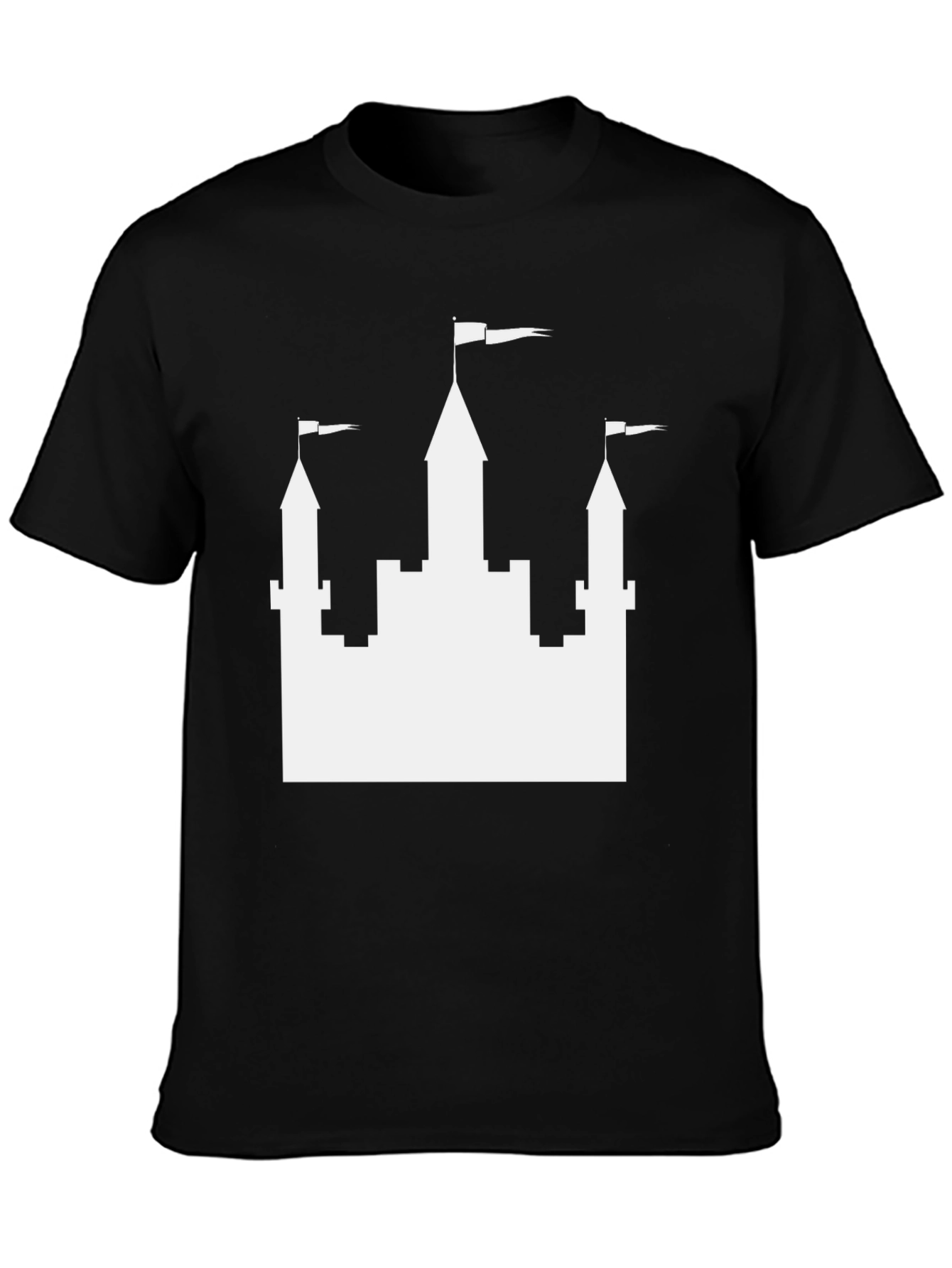 Castle Graphic Tee - Black Casual T-Shirt