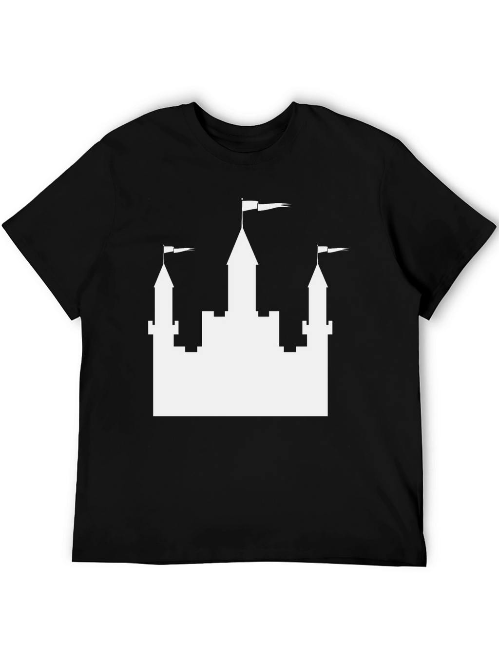 Castle Graphic Tee - Black Casual T-Shirt