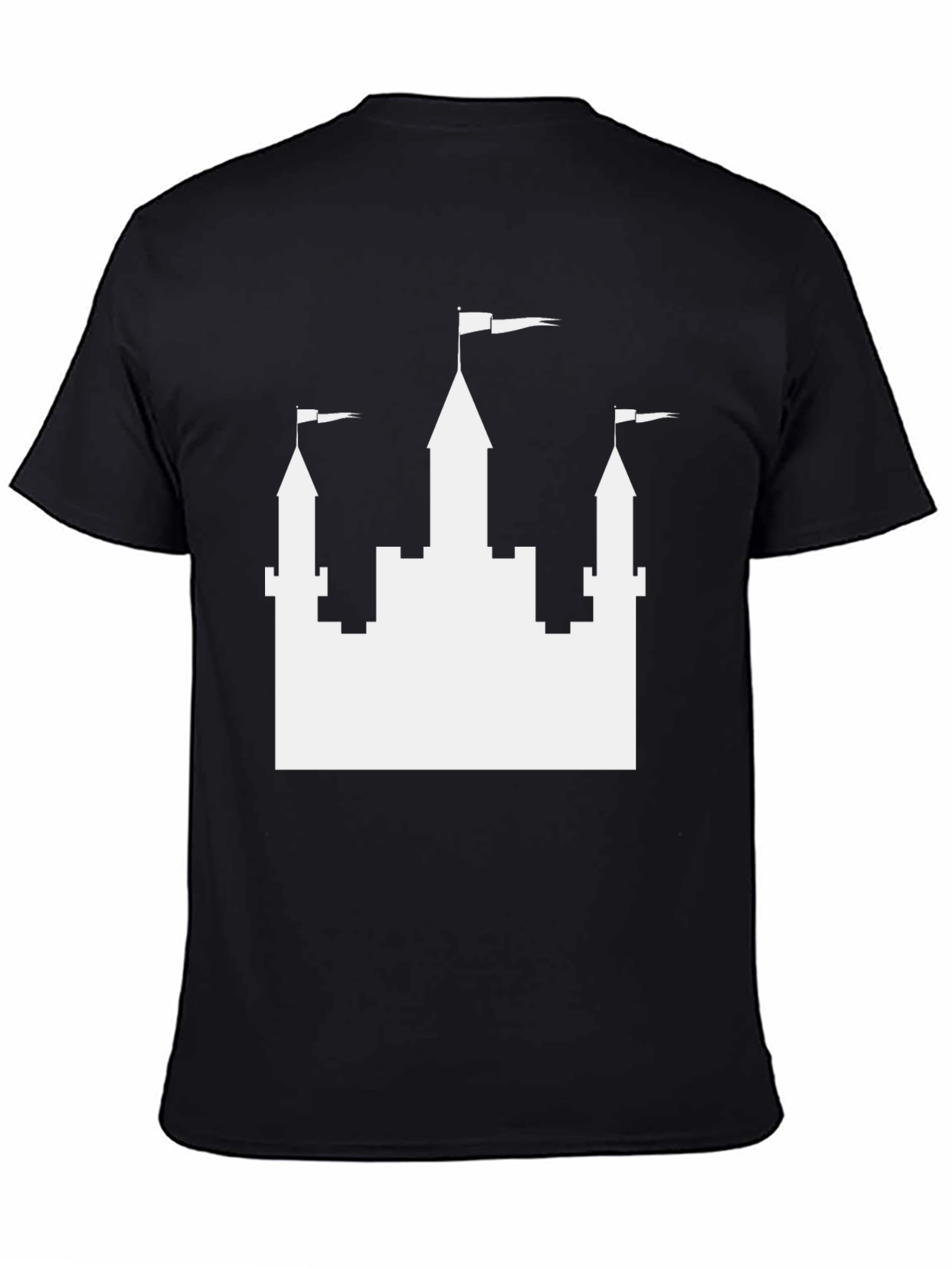 Castle Graphic Tee - Black Casual T-Shirt